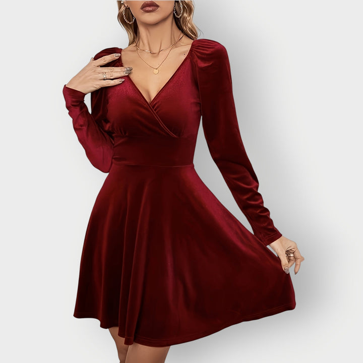 Elnyra | Velvet Skater Dress